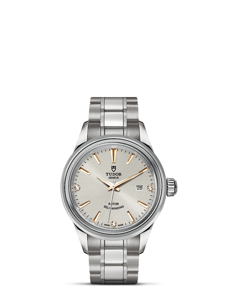 Tudor 12100-0019 : Style 28 Stainless Steel / Silver-Diamond / Bracelet