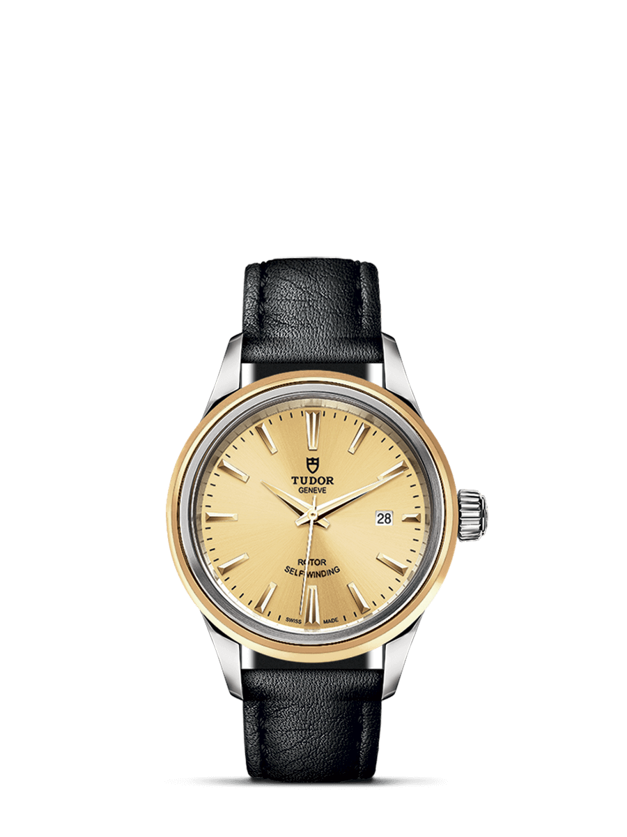 Tudor 12103-0007 : Style 28 Stainless Steel / Yellow Gold / Champagne / Strap