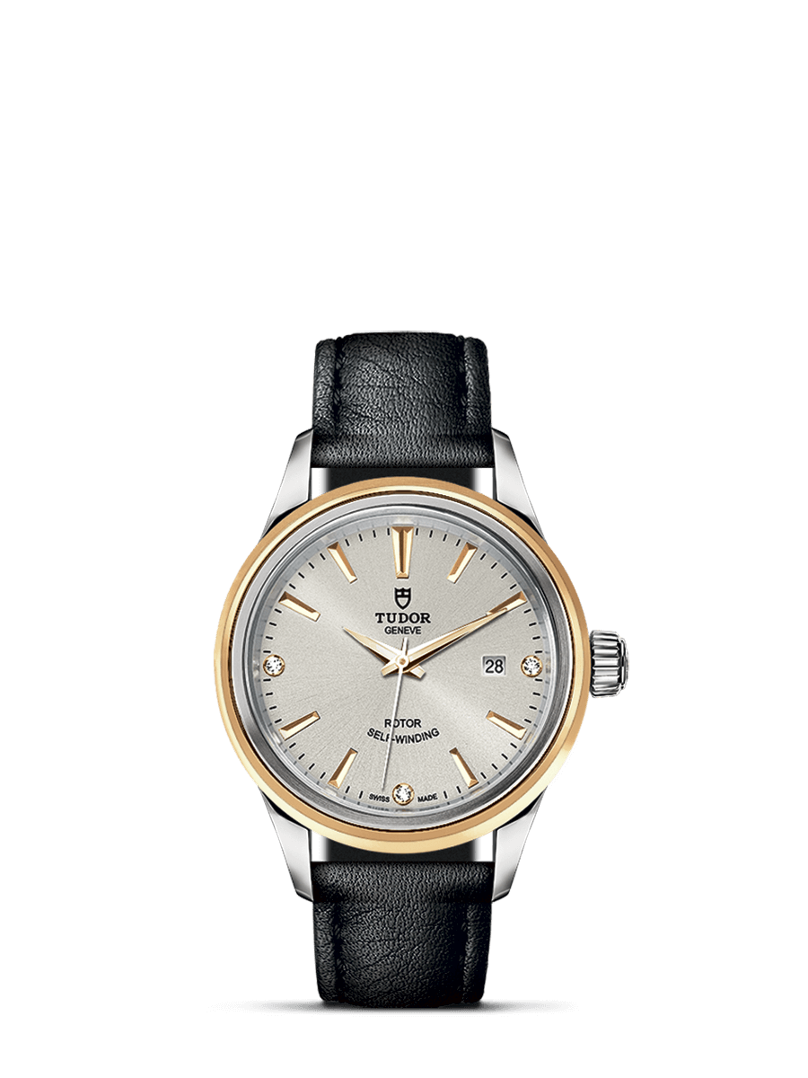 Tudor 12103-0011 : Style 28 Stainless Steel / Yellow Gold / Silver-Diamond / Strap