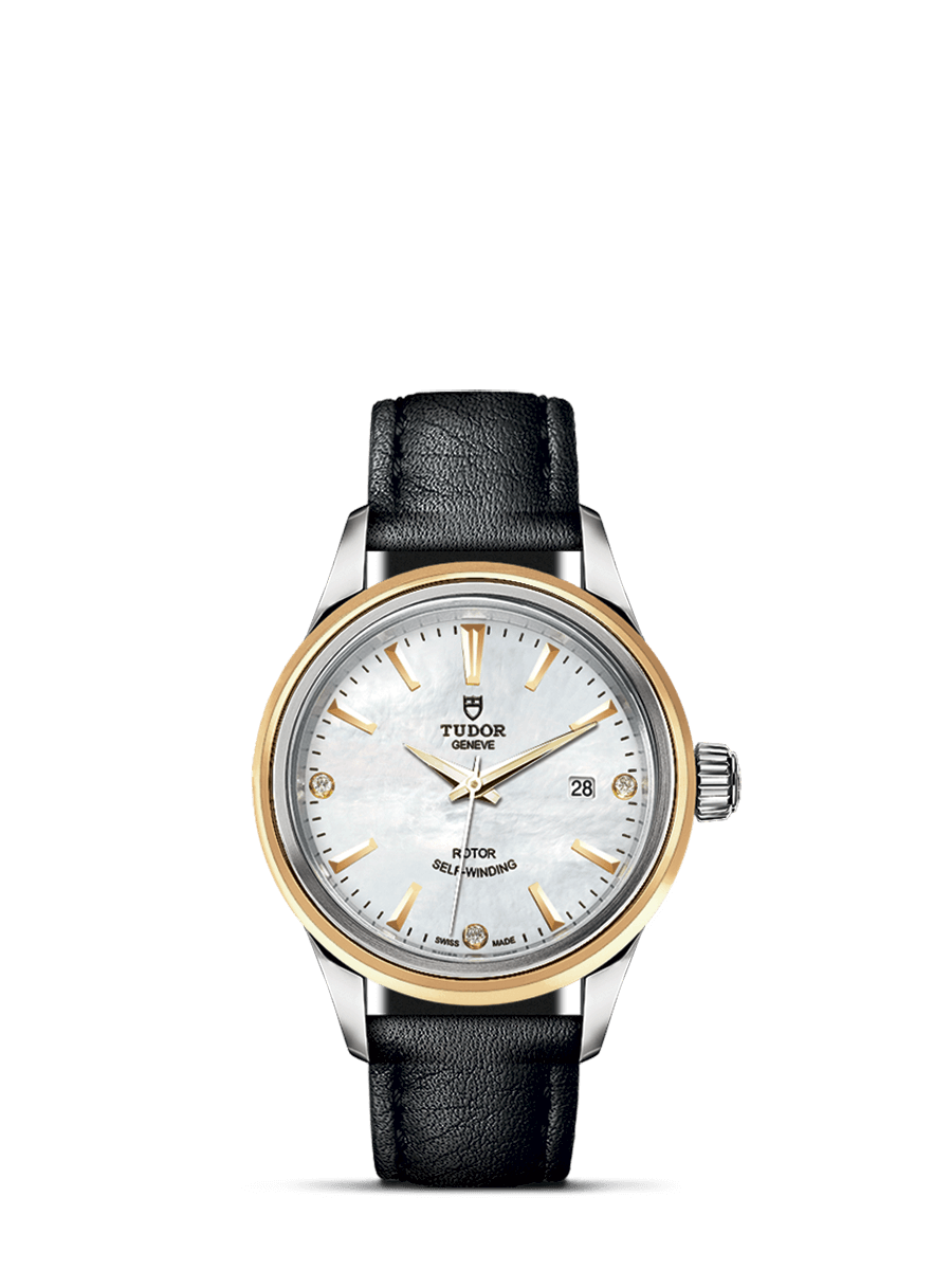 Tudor 12103-0018 : Style 28 Stainless Steel / Yellow Gold / MOP-Diamond / Strap