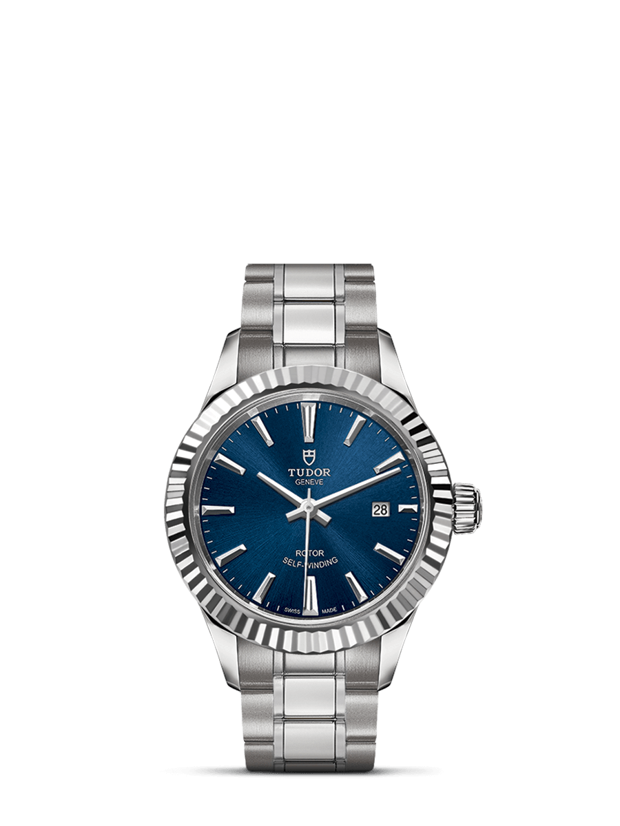 Tudor 12110-0013 : Style 28 Stainless Steel / Fluted / Blue / Bracelet