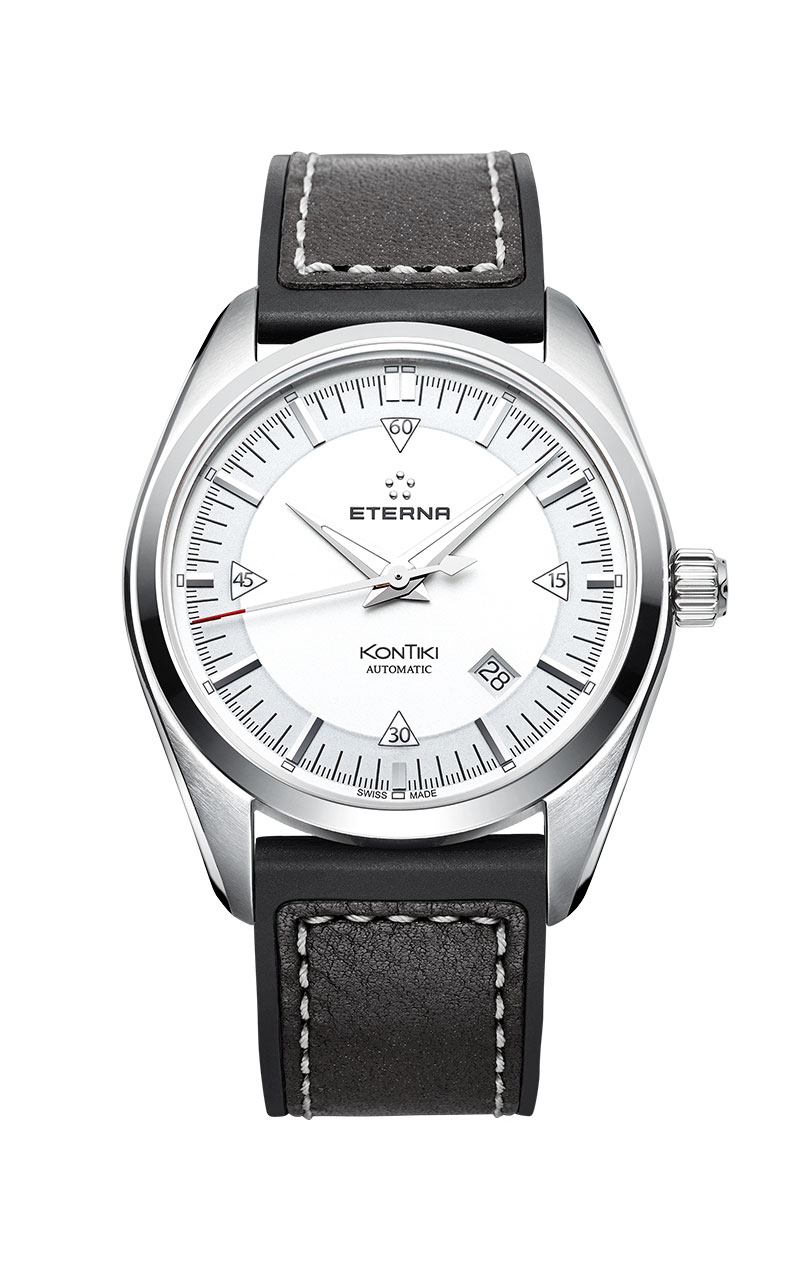 Eterna 1222.41.11.1302 : KonTiki Date Silver / Strap