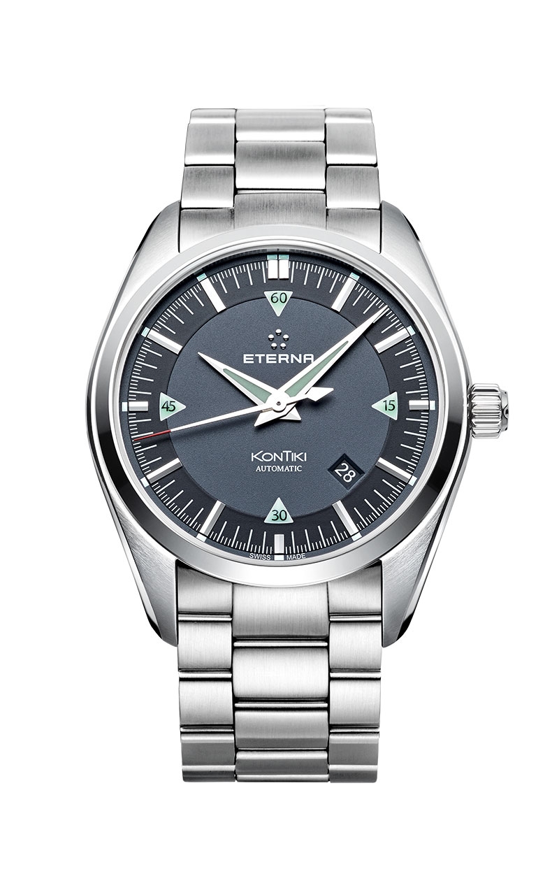 Eterna 1222.41.41.0217 : KonTiki Date Black / Bracelet