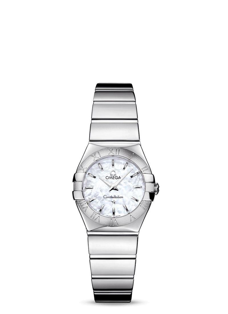 Omega 123.10.24.60.05.002 : Constellation Quartz 24 Polished Stainless Steel / MOP