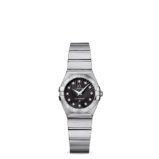 Omega 123.10.24.60.51.001 : Constellation Quartz 24 Brushed Stainless Steel / Black Supernova