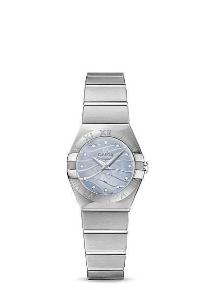 Omega 123.10.24.60.57.001 : Constellation Quartz 24 Brushed Stainless Steel / Blue MOP