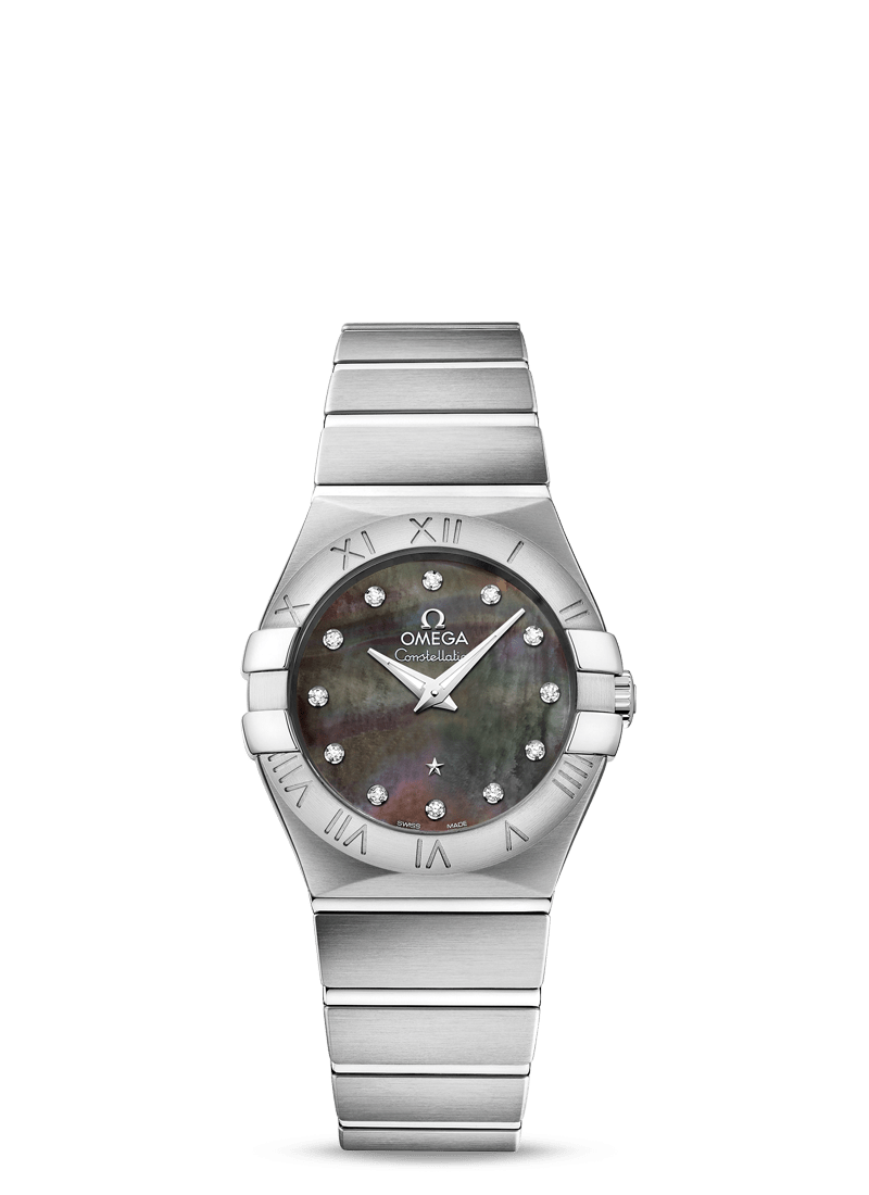 Omega 123.10.27.60.57.003 : Constellation Quartz 27 Brushed Stainless Steel / Tahiti MOP