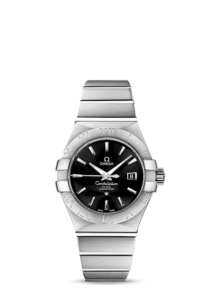Omega 123.10.31.20.01.001 : Constellation Co-Axial 31 Stainless Steel / Black
