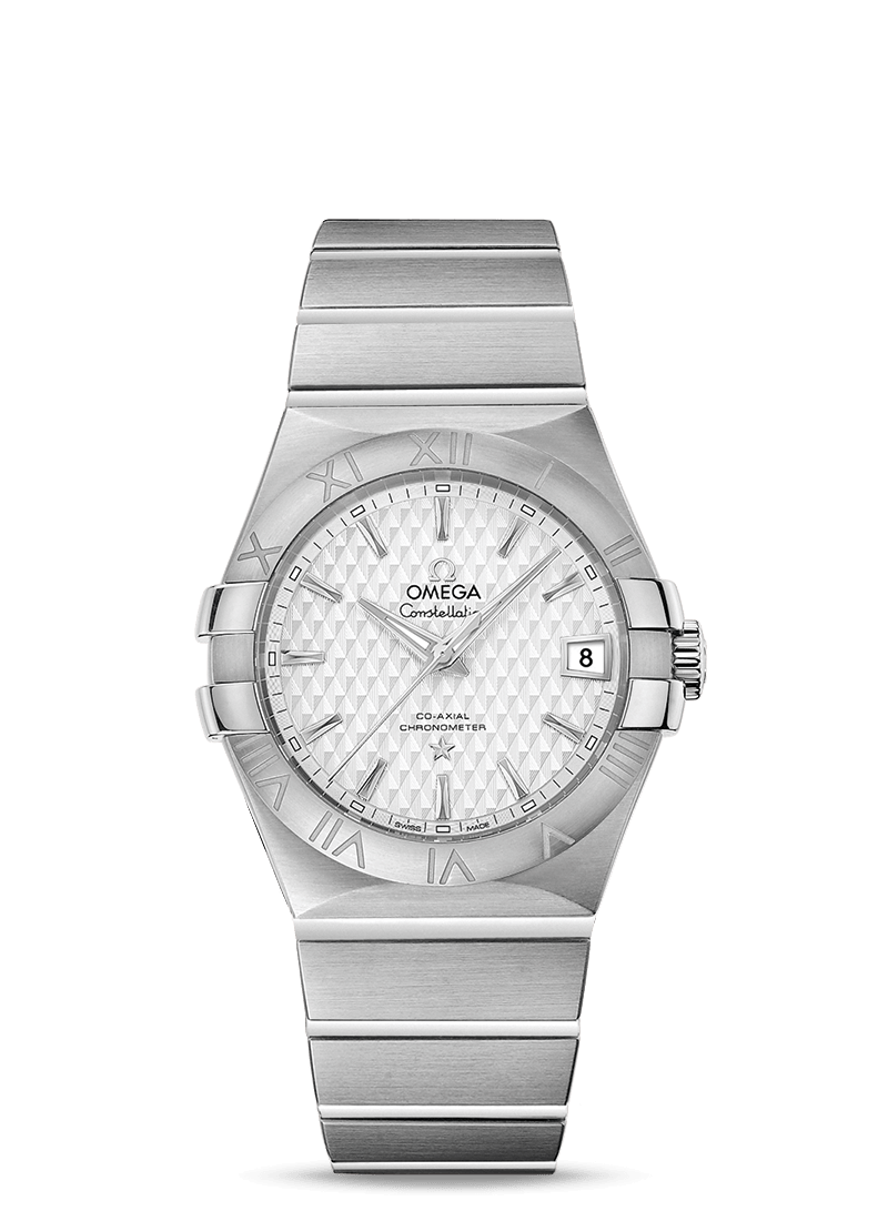 Omega 123.10.35.20.02.002 : Constellation Co-Axial 35 Stainless Steel / Lozenge Silver