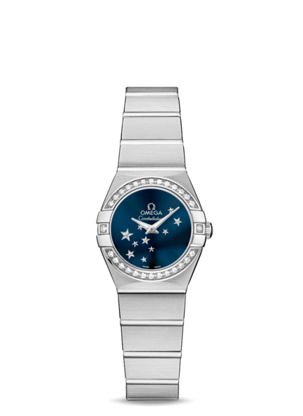 Omega 123.15.24.60.03.001 : Constellation Quartz 24 Brushed Stainless Steel / Diamond / Orbis