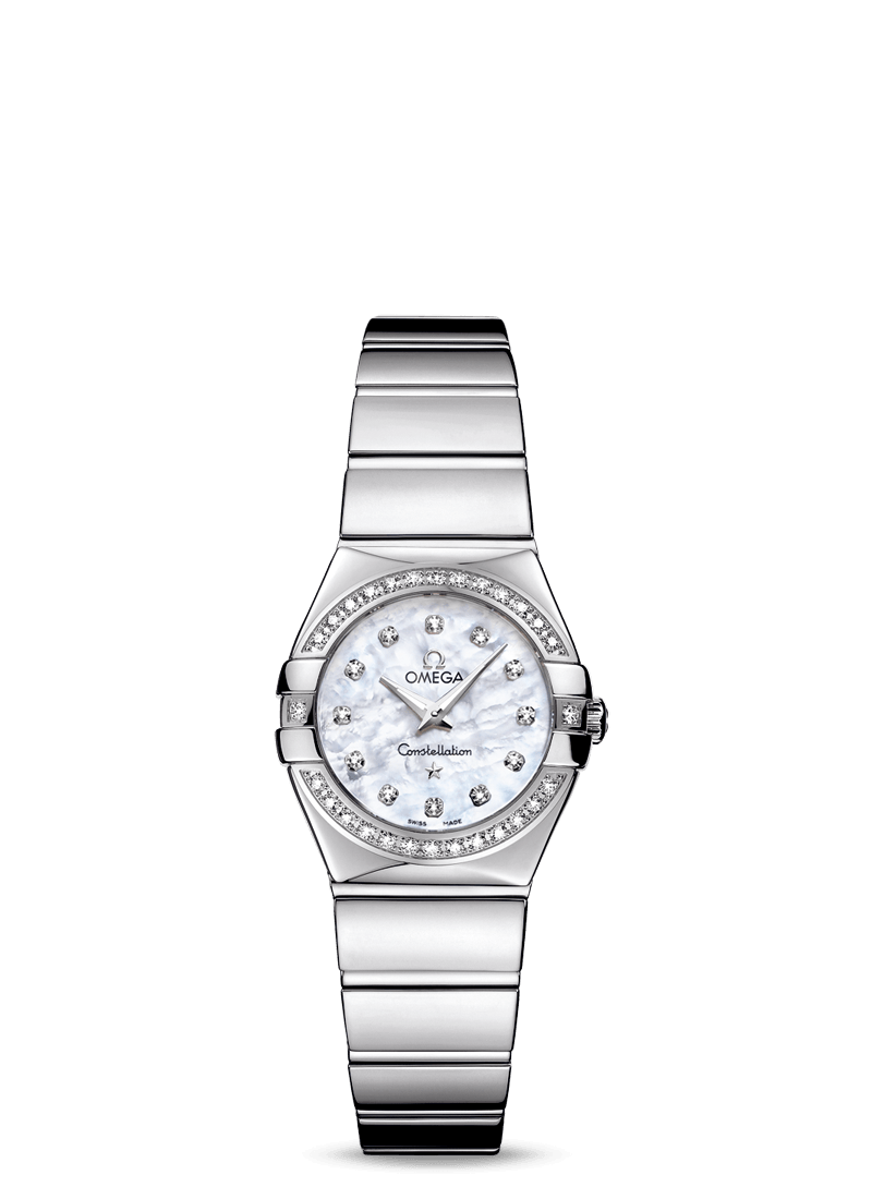 Omega 123.15.24.60.55.003 : Constellation Quartz 24 Polished Stainless Steel / Diamond / MOP