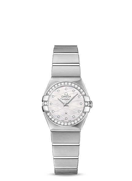 Omega 123.15.24.60.55.006 : Constellation Quartz 24 Brushed Stainless Steel / Diamond / MOP