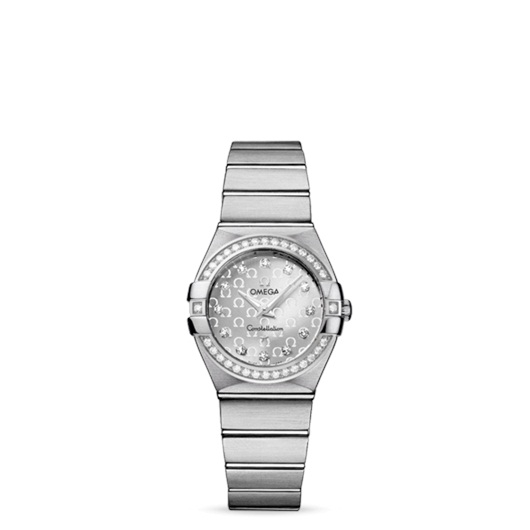 Omega 123.15.27.60.52.001 : Constellation Quartz 27 Brushed Stainless Steel / Diamond / Silver Omega