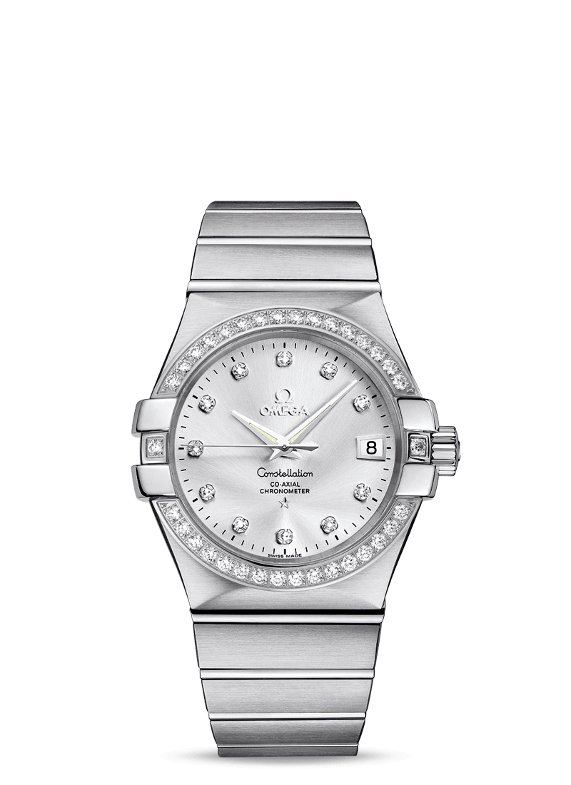 Omega 123.15.35.20.52.001 : Constellation Co-Axial 35 Stainless Steel / Diamond / Silver