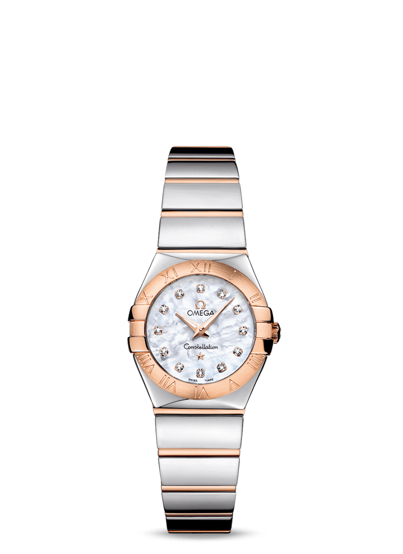 Omega 123.20.24.60.55.003 : Constellation Quartz 24 Polished Stainless Steel / Red Gold / MOP