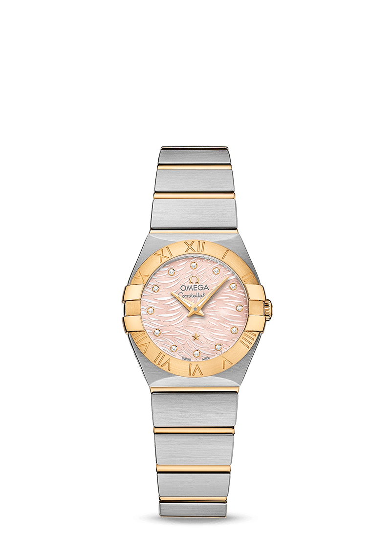 Omega 123.20.24.60.57.004 : Constellation Quartz 24 Stainless Steel / Yellow Gold / Pink MOP