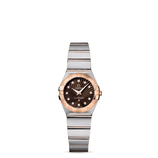 Omega 123.20.24.60.63.001 : Constellation Quartz 24 Brushed Stainless Steel / Red Gold / Brown Supernova