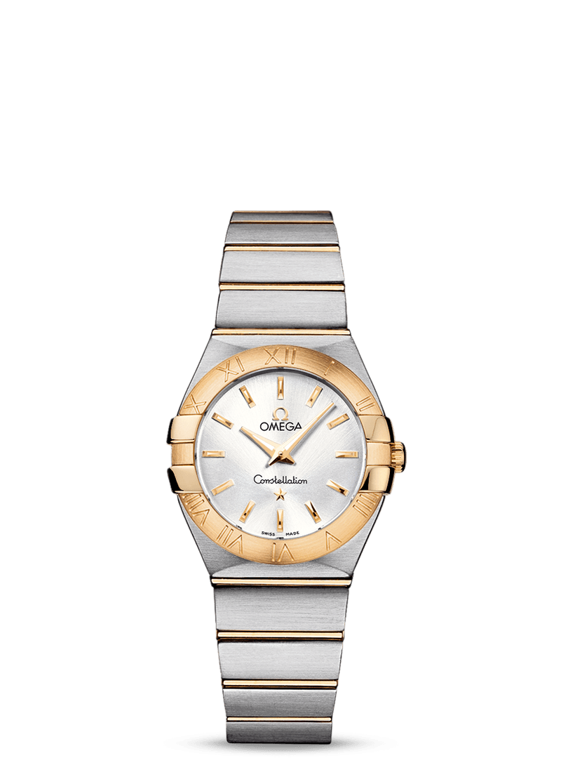Omega 123.20.27.60.02.002 : Constellation Quartz 27 Brushed Stainless Steel / Yellow Gold / Silver