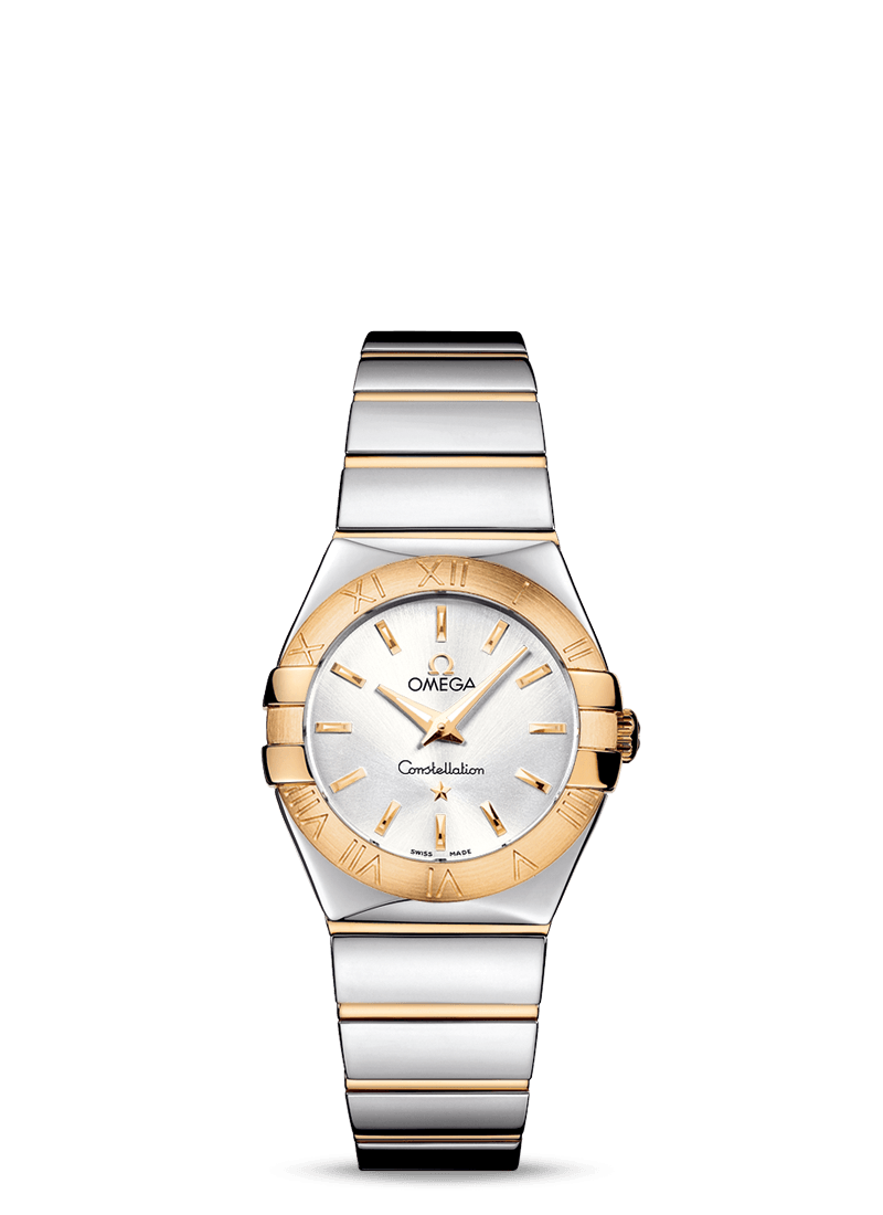 Omega 123.20.27.60.02.004 : Constellation Quartz 27 Polished Stainless Steel / Yellow Gold / Silver