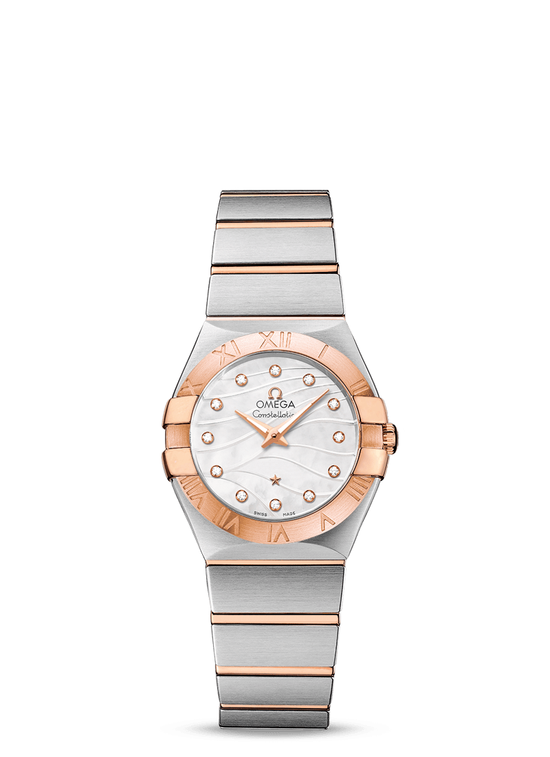 Omega 123.20.27.60.55.006 : Constellation Quartz 27 Stainless Steel / Red Gold / MOP