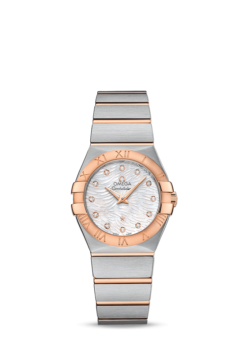 Omega 123.20.27.60.55.007 : Constellation Quartz 27 Stainless Steel / Red Gold / White MOP