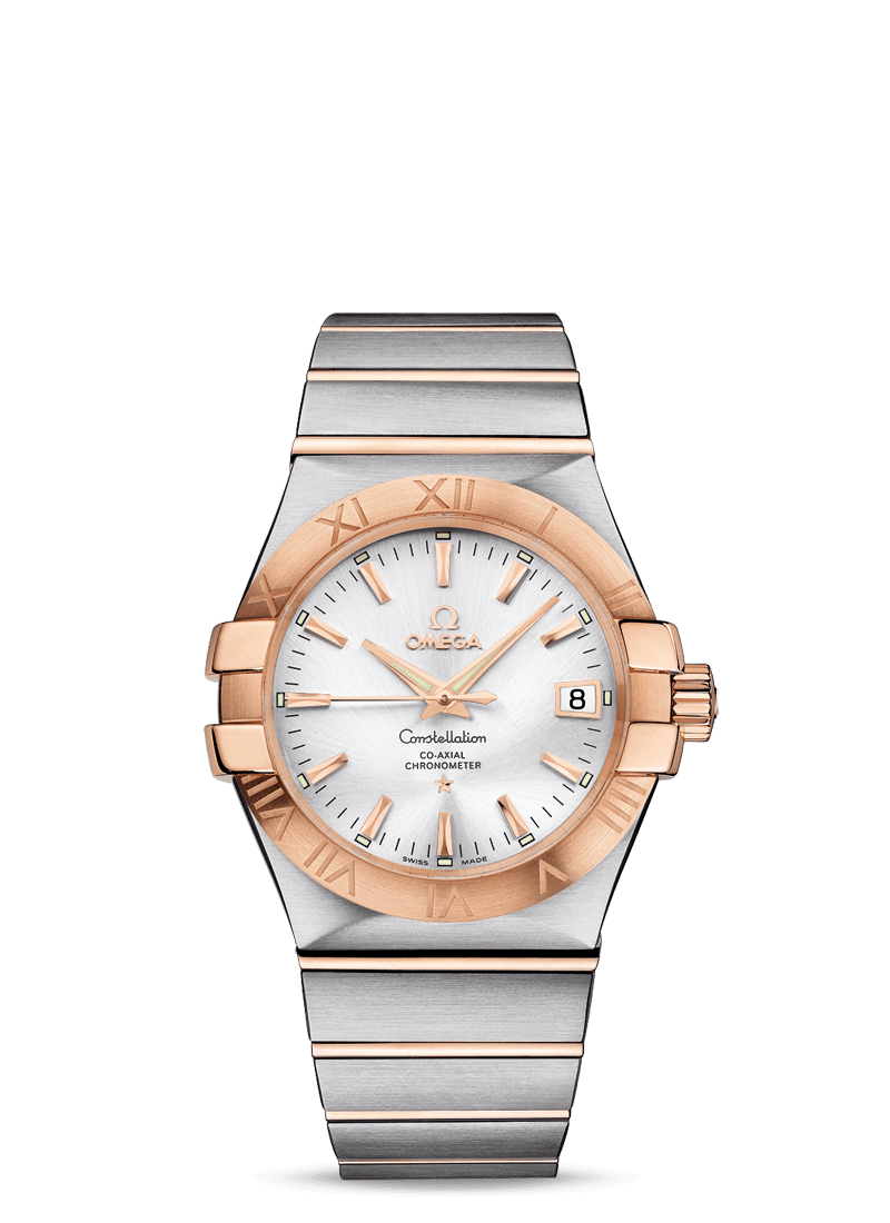 Omega 123.20.35.20.02.001 : Constellation Co-Axial 35 Stainless Steel / Red Gold / Silver