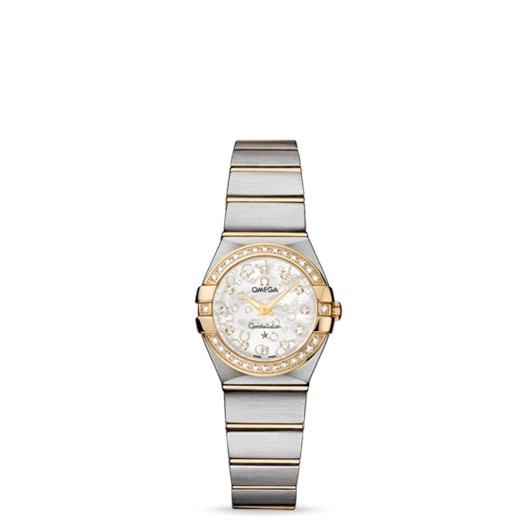 Omega 123.25.24.60.55.010 : Constellation Quartz 24 Brushed Stainless Steel / Yellow Gold / MOP Omega