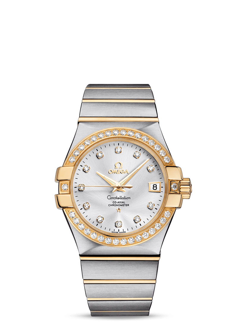 Omega 123.25.35.20.52.002 : Constellation Co-Axial 35 Stainless Steel / Yellow Gold / Diamond / Silver
