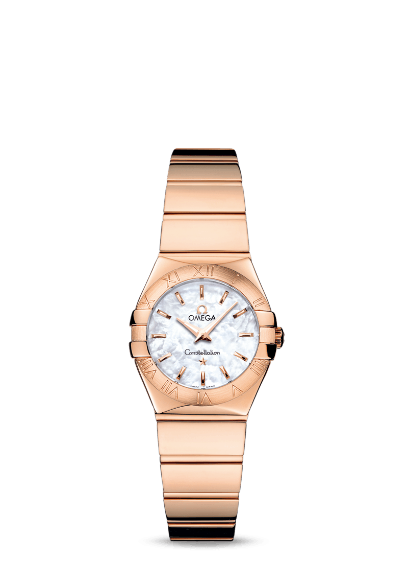 Omega 123.50.24.60.05.003 : Constellation Quartz 24 Polished Red Gold / MOP