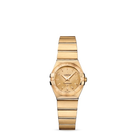 Omega 123.50.24.60.08.001 : Constellation Quartz 24 Brushed Yellow Gold / Champagne
