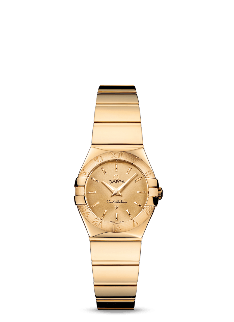 Omega 123.50.24.60.08.002 : Constellation Quartz 24 Polished Yellow Gold / Champagne