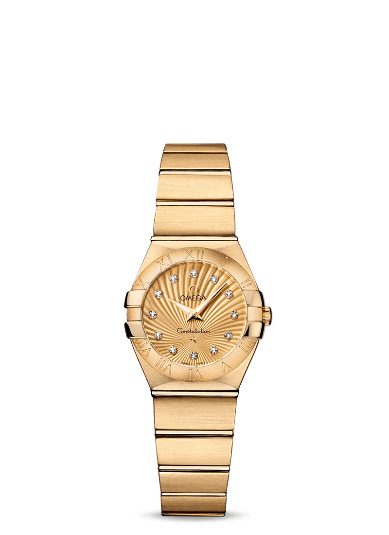Omega 123.50.24.60.58.001 : Constellation Quartz 24 Brushed Yellow Gold / Champagne Supernova