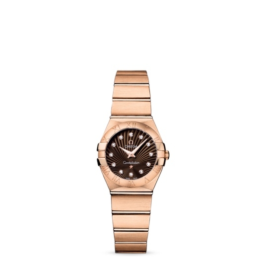 Omega 123.50.24.60.63.001 : Constellation Quartz 24 Brushed Red Gold / Brown Supernova
