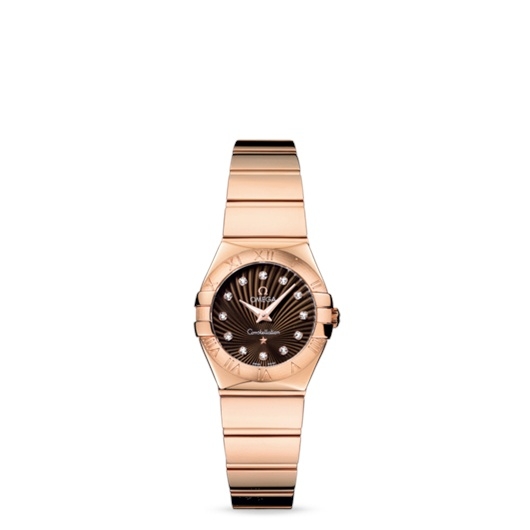 Omega 123.50.24.60.63.002 : Constellation Quartz 24 Polished Red Gold / Brown Supernova
