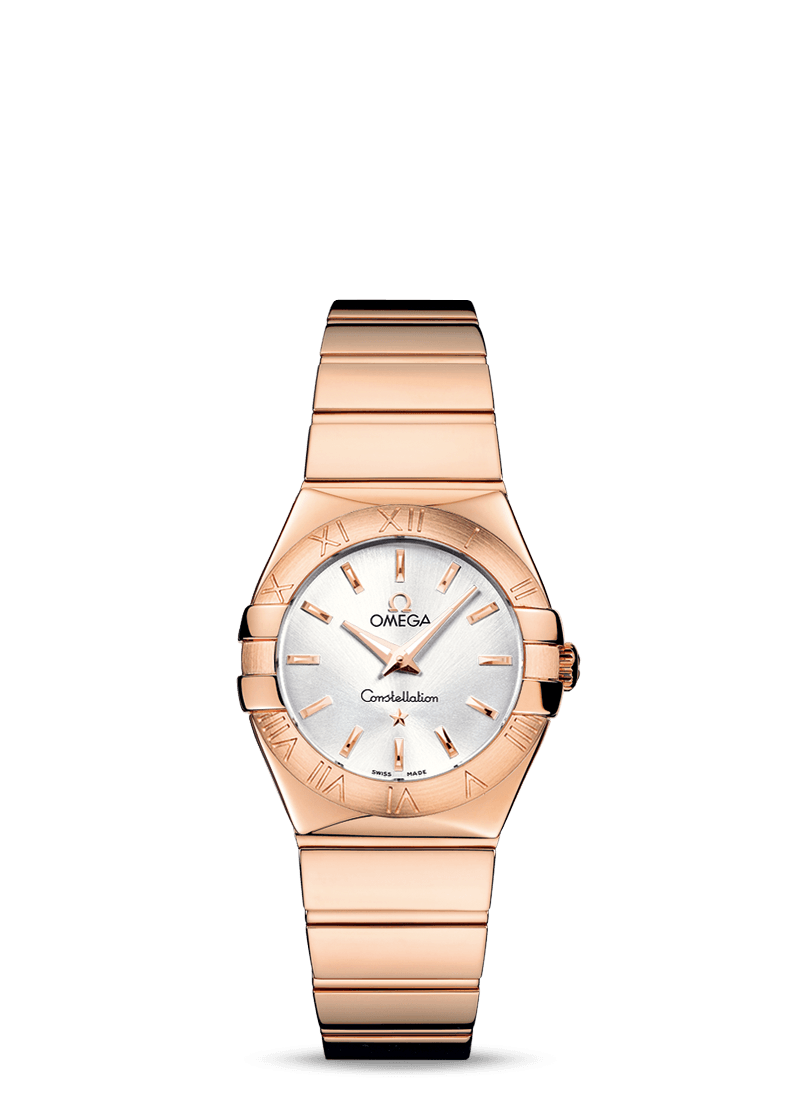 Omega 123.50.27.60.02.003 : Constellation Quartz 27 Polished Red Gold / Silver