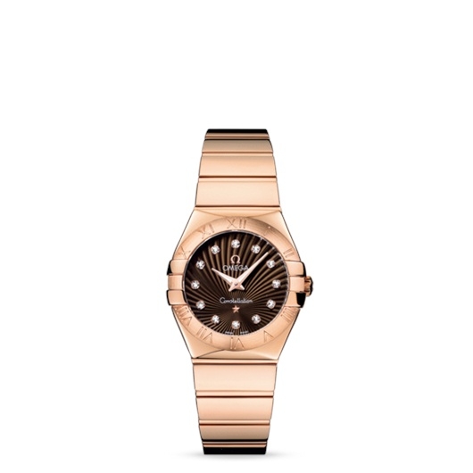 Omega 123.50.27.60.63.002 : Constellation Quartz 27 Polished Red Gold / Brown Supernova