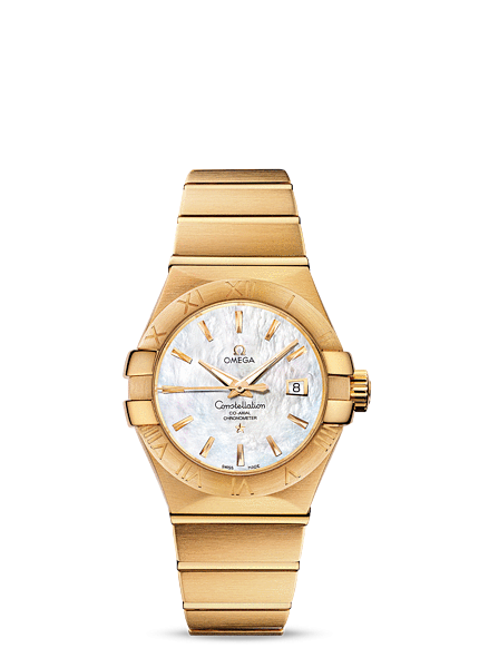 Omega 123.50.31.20.05.002 : Constellation Co-Axial 31 Yellow Gold / MOP