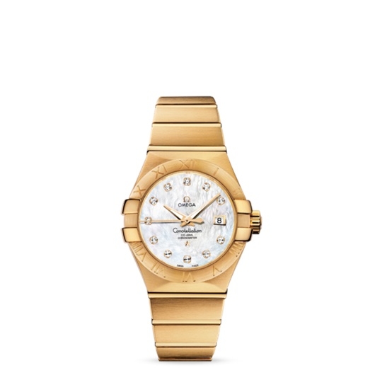 Omega 123.50.31.20.55.002 : Constellation Co-Axial 31 Yellow Gold / MOP