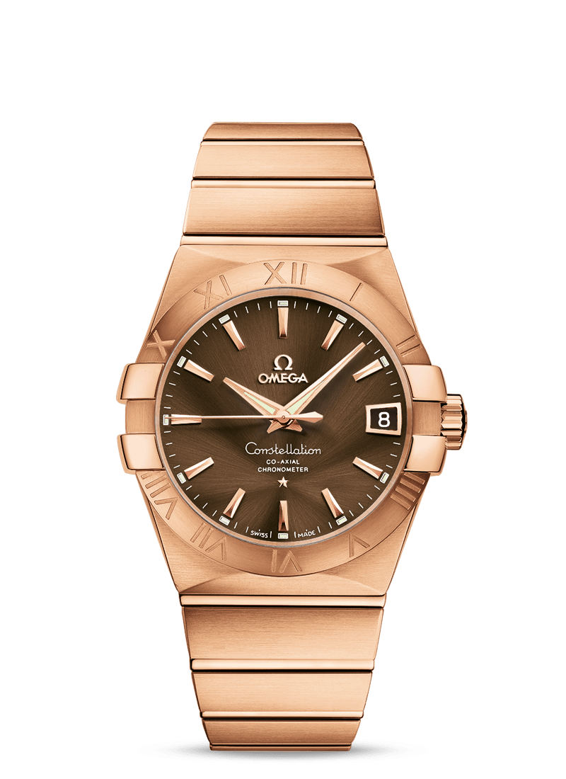 Omega 123.50.38.21.13.001 : Constellation Co-Axial 38 Red Gold / Brown