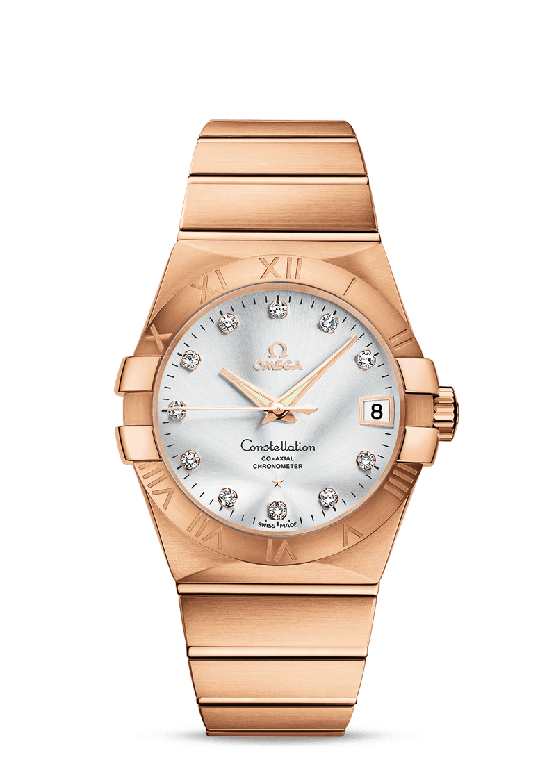 Omega 123.50.38.21.52.001 : Constellation Co-Axial 38 Red Gold / Silver