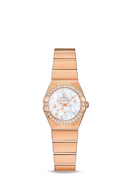 Omega 123.55.24.60.05.003 : Constellation Quartz 24 Brushed Red Gold / Diamond / MOP Stars