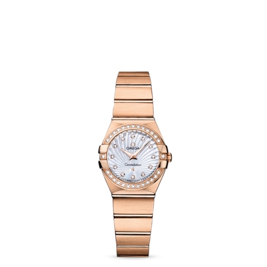 Omega 123.55.24.60.55.001 : Constellation Quartz 24 Brushed Red Gold / Diamond / MOP Supernova