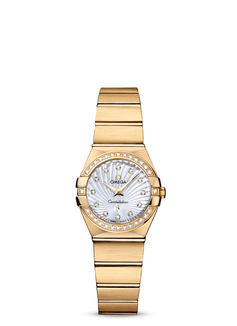 Omega 123.55.24.60.55.003 : Constellation Quartz 24 Brushed Yellow Gold / Diamond / MOP Supernova