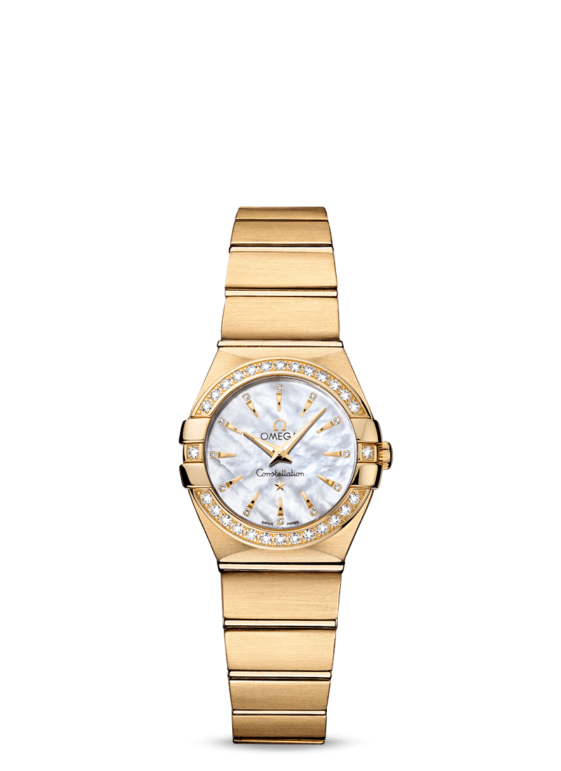 Omega 123.55.24.60.55.004 : Constellation Quartz 24 Brushed Yellow Gold / Diamond / MOP