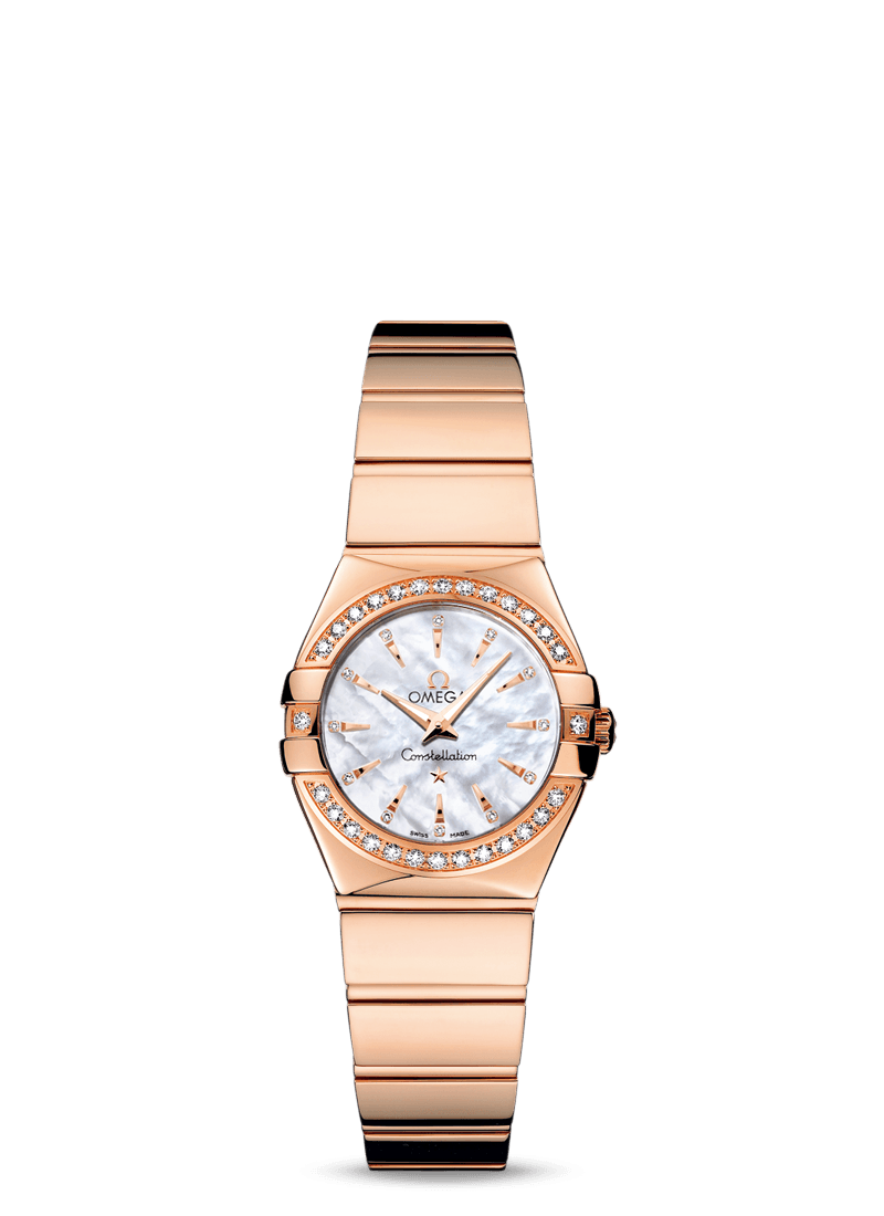 Omega 123.55.24.60.55.006 : Constellation Quartz 24 Polished Red Gold / Diamond / MOP