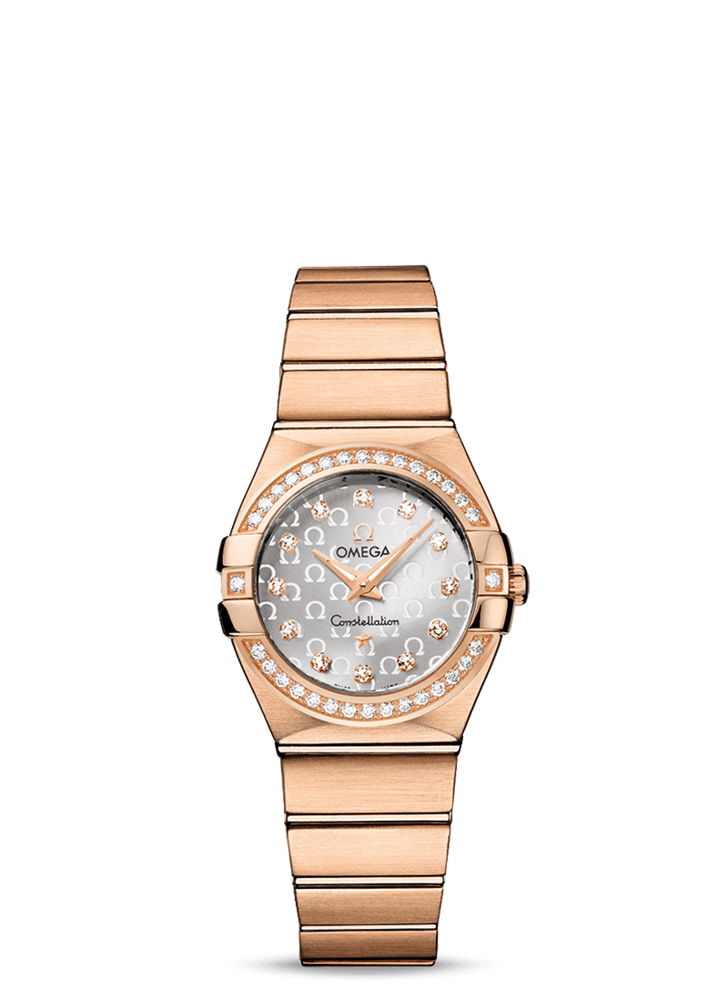 Omega 123.55.27.60.52.001 : Constellation Quartz 27 Brushed Red Gold / Diamond / Silver Omega