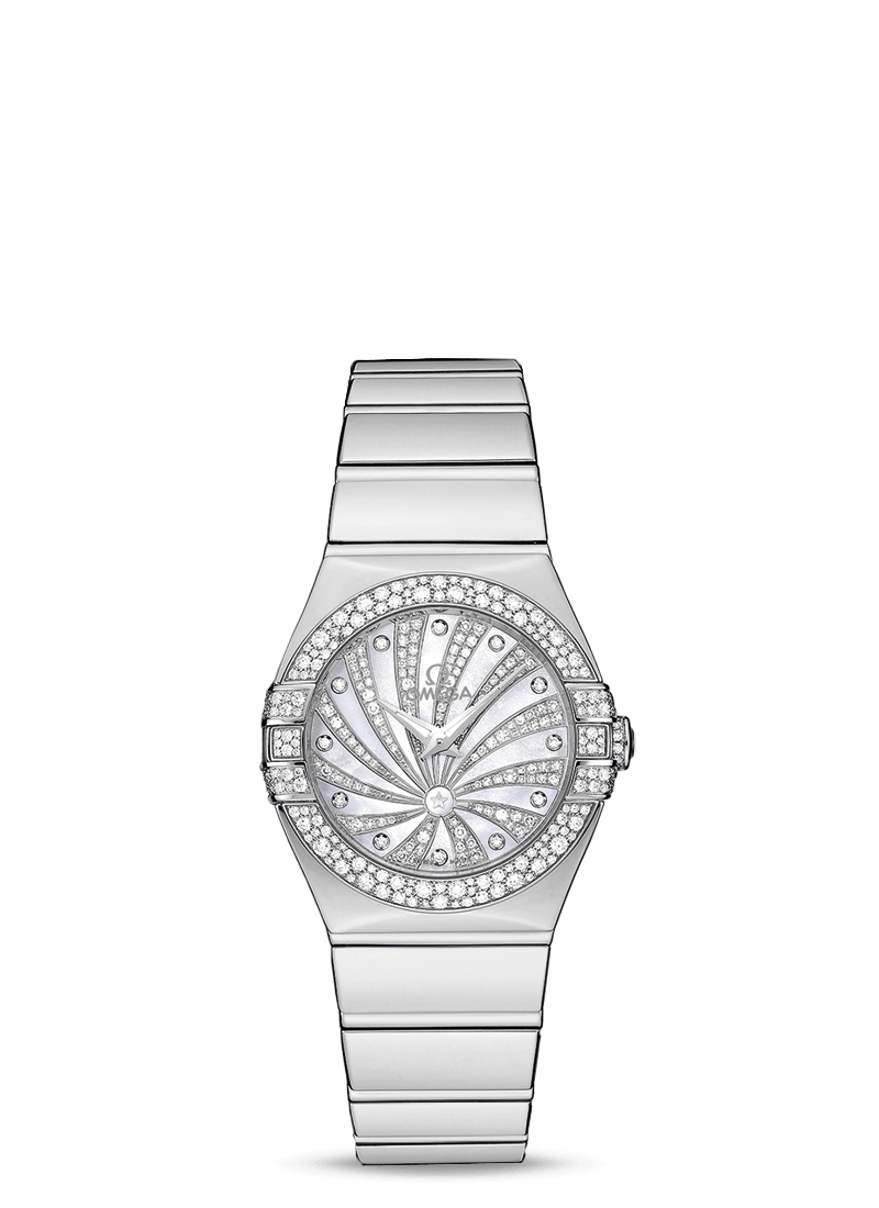 Omega 123.55.27.60.55.014 : Constellation Quartz 27 White Gold / Snow / Diamond Supernova