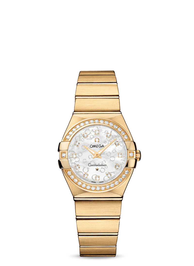 Omega 123.55.27.60.55.016 : Constellation Quartz 27 Brushed Yellow Gold / MOP Omega
