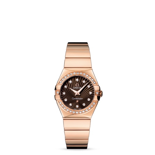 Omega 123.55.27.60.63.002 : Constellation Quartz 27 Polished Red Gold / Diamond / Brown Supernova