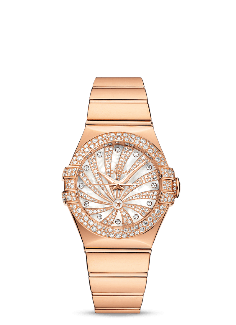 Omega 123.55.31.20.55.010 : Constellation Co-Axial 31 Red Gold / Snow / Diamond Supernova